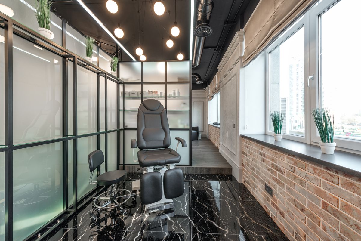 Manicure in progress at Adyclou nail studio